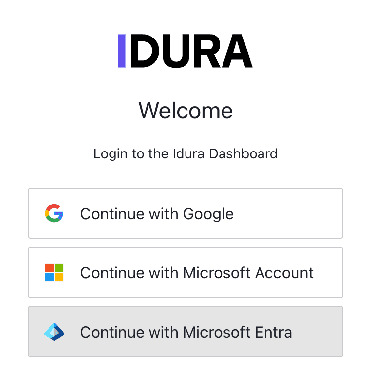 Continue with Microsoft Entra